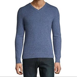 Men’s Blue V Neck Cashmere Sweater